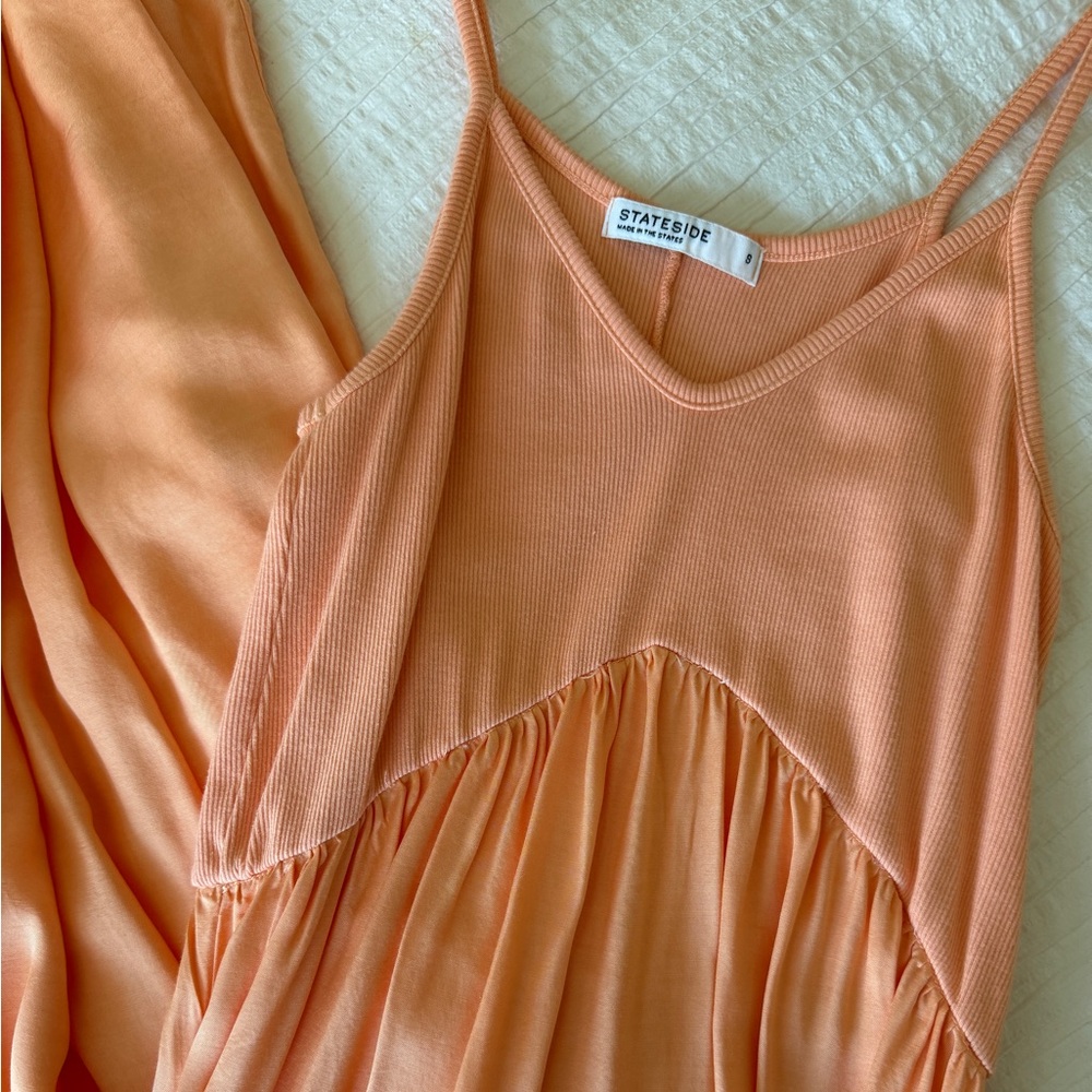 Stateside Peach Midi Dress